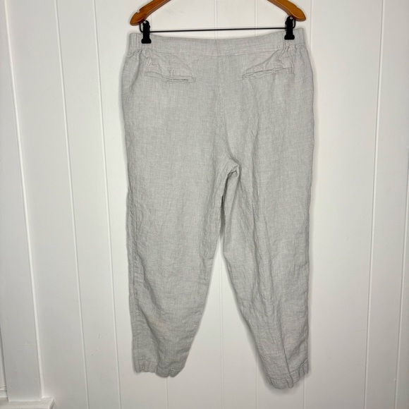 POETRY Tapered Trousers High-twist linen Ice Grey Women’s Size 14 100% Linen - Picture 4 of 10